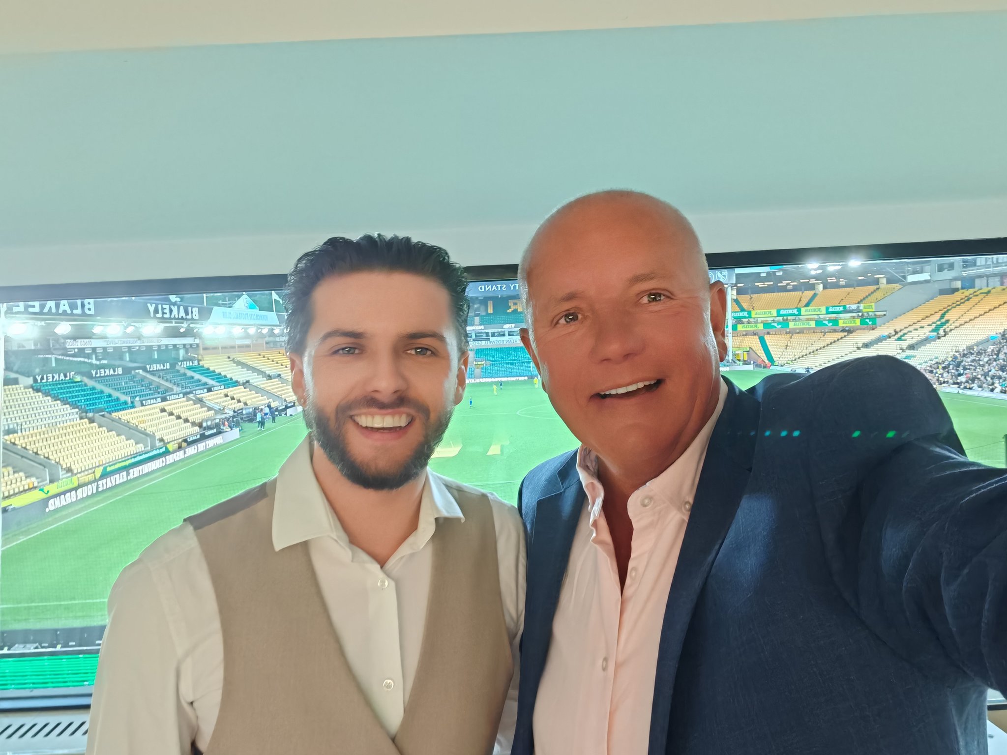 Leon Mallet and Lord Russell Baker at Carrow Road, Norwich City Football Club on Sunday 4th May 2025.